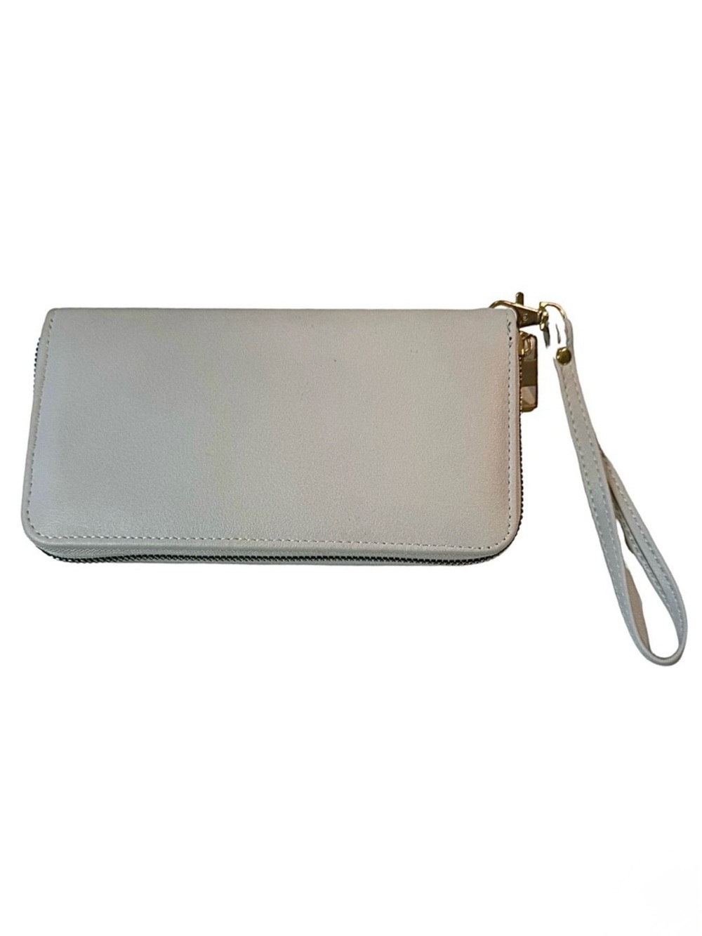 4/$40 Light Grey Faux Leather Wristlet‎ Wallet